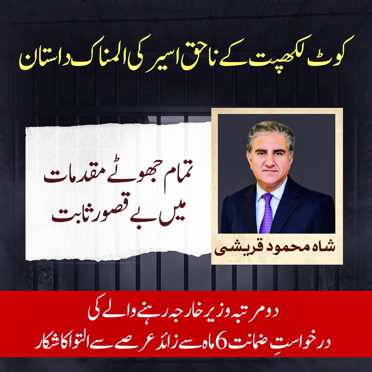 PkLeaderVoice's tweet photo. Release Shah Mehmood Qureshi. https://t.co/Y09TCjiGLu