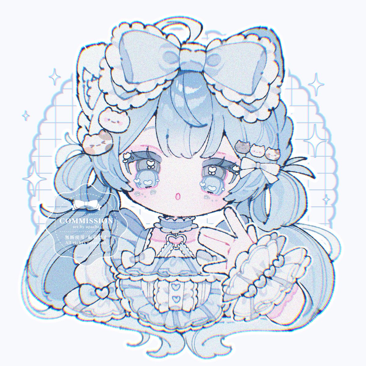 _upache's tweet photo. Commission🩵🩵🩵 https://t.co/va63z0n8OC