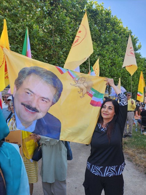 Ashrafi4ever's tweet photo. WE ARE HERE, HEAR US LOUD AND CLEAR! 
WE WILL NEVER GIVE IN TO THE MULLAHS OR APPEASERS! 
WE ARE THE VOICE OF IRAN!
3 hours to the start of the #100kFreeIranRally, there are already over 50,000 people in Vauban and in surrounding area, as access is being blocked, thousands more will be arriving in coming hours

The brave people of Iran are met with bullets when they take to the streets
As they are being executed on a daily basis, governments turn a blind eye, not to effect deals and negotiations with the Mullahs
When Iranians gather to say No to executions, No to dictatorship- crowned or turbaned- in Paris, those who kowtow to the demands of the Mullahs, allow that suppression and censorship to be implemented even here, today, in Paris.
It is truly sad that you allow your democracy to become a mockery for the Mullahs