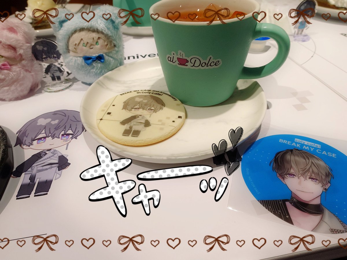 bestendank's tweet photo. 今日は友だちとブレマイのカフェへ♪
神戸でやってるの教えて貰わなかったら全然気づかなかった😅
無事、推しのコースターゲット出来てランダムクッキーも推しで大満足♥
帰りに２推しのコースターも貰えてミッションコンプリート✨️ https://t.co/jG8UgVc1Z5