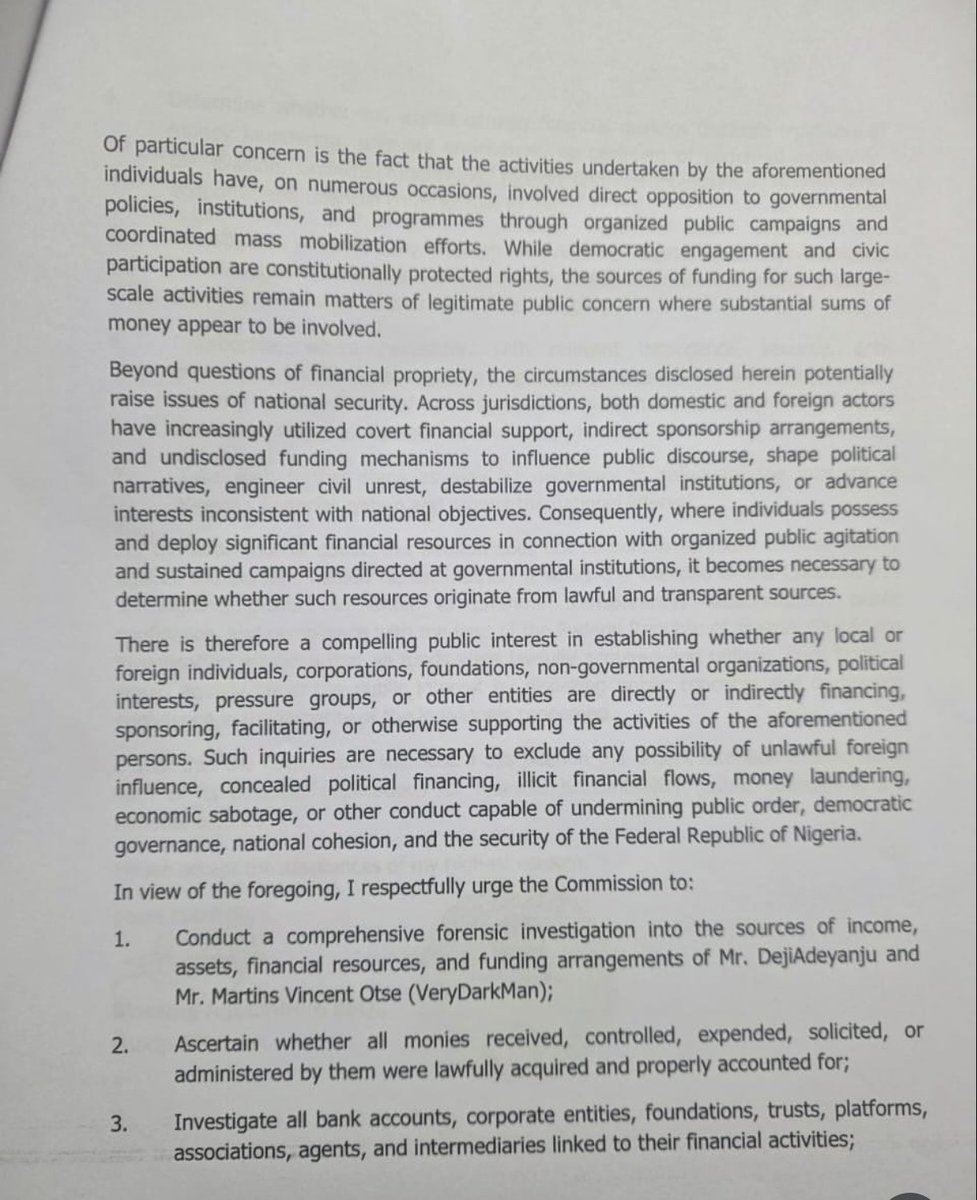 ChuksEricE's tweet photo. VeryDarkMan has revealed that he and Deji Adeyanju have been invited by the EFCC over allegedly terrørism financing claims. https://t.co/zZybNcNI01