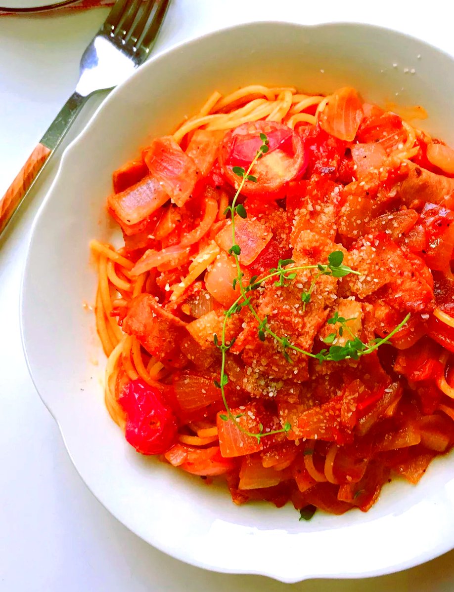 primam16's tweet photo. Today’s perfect weekday lunch: homemade tomato basil pasta  Quick, fresh, and way better than takeout!， https://t.co/ow2lKL2NDK