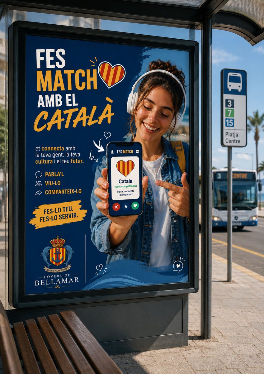 GovBellamar's tweet photo. ❣️Fes MATCH amb el #català! 
#micronation #Bellamar #llenguacatala https://t.co/ZgiNWfnyYS