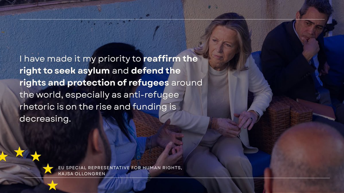 KajsaOllongren's tweet photo. Today, I express my solidarity with refugees. Protection, the right to asylum and non-refoulement are non-negotiable. #WorldRefugeeDay https://t.co/on8a2pA8gz