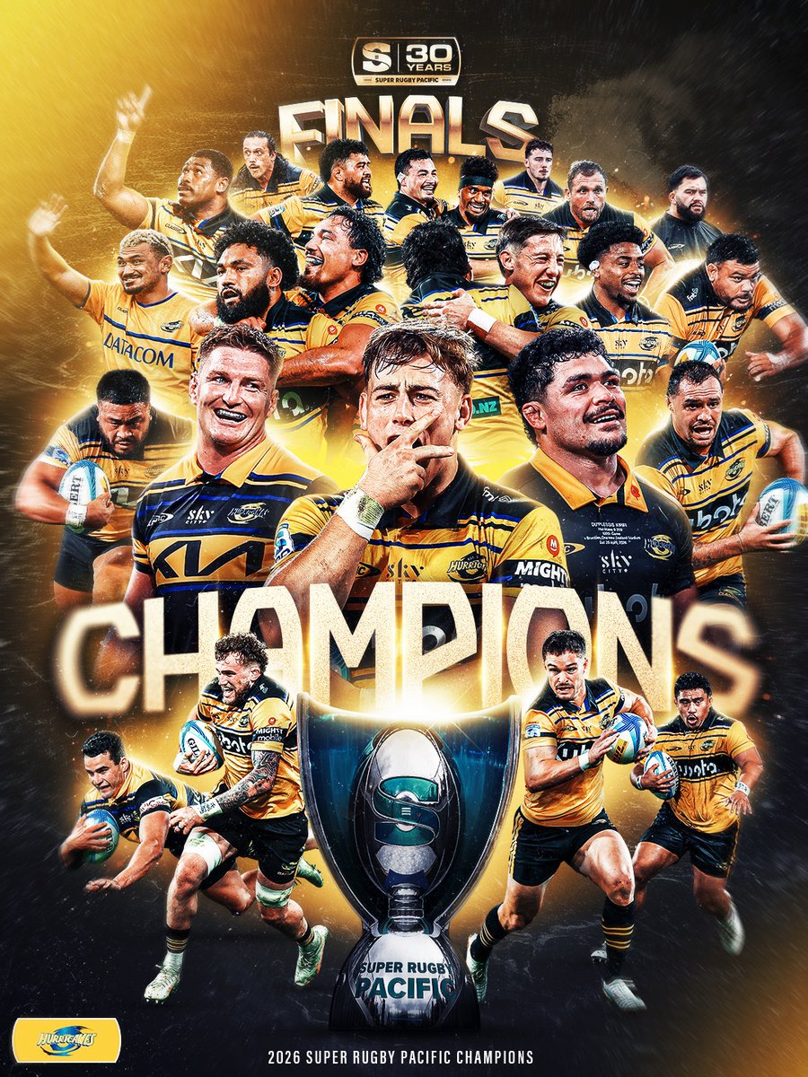 SuperRugby's tweet photo. 10 years in the making 🥹

The @Hurricanesrugby are the Super Rugby Pacific Champions for 2026 🏆

#SuperRugbyPacific #SRP30 #SRPGrandFinal https://t.co/yylys3QomY