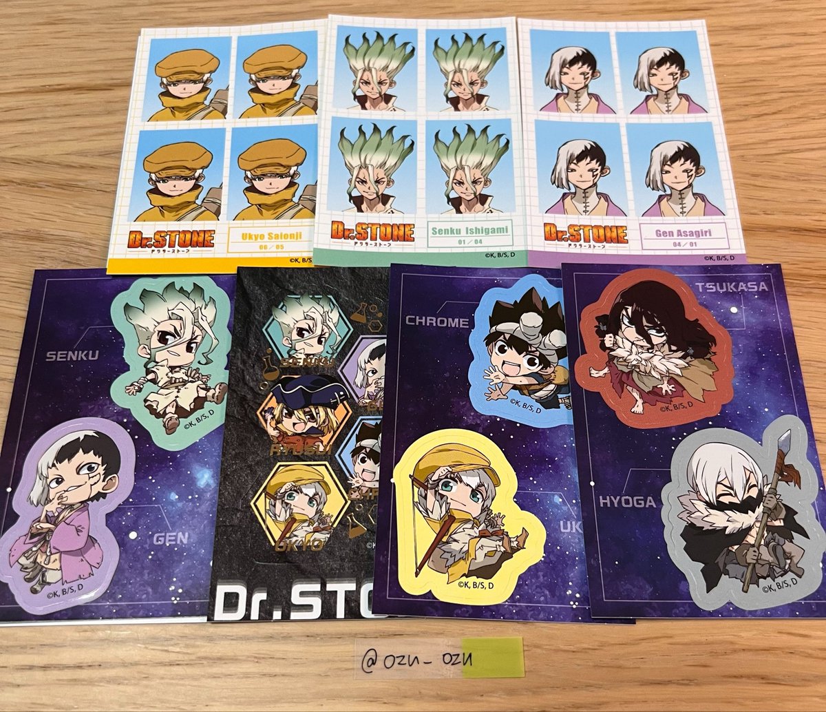 ozu___ozu's tweet photo. 【交換】Dr.STONE DAISO ドクスト セリア　ダイソー ダイカットステッカー　ドクターストーン　100均

譲：千空、ゲン、羽京、クロム、司、氷月

求：スタンリー　ゼノ

証明写真優先
大阪手渡しor郵送　
譲渡の場合はまとめての方のみ
検索からでもお気軽にお声掛けください https://t.co/fzPae1Pkej