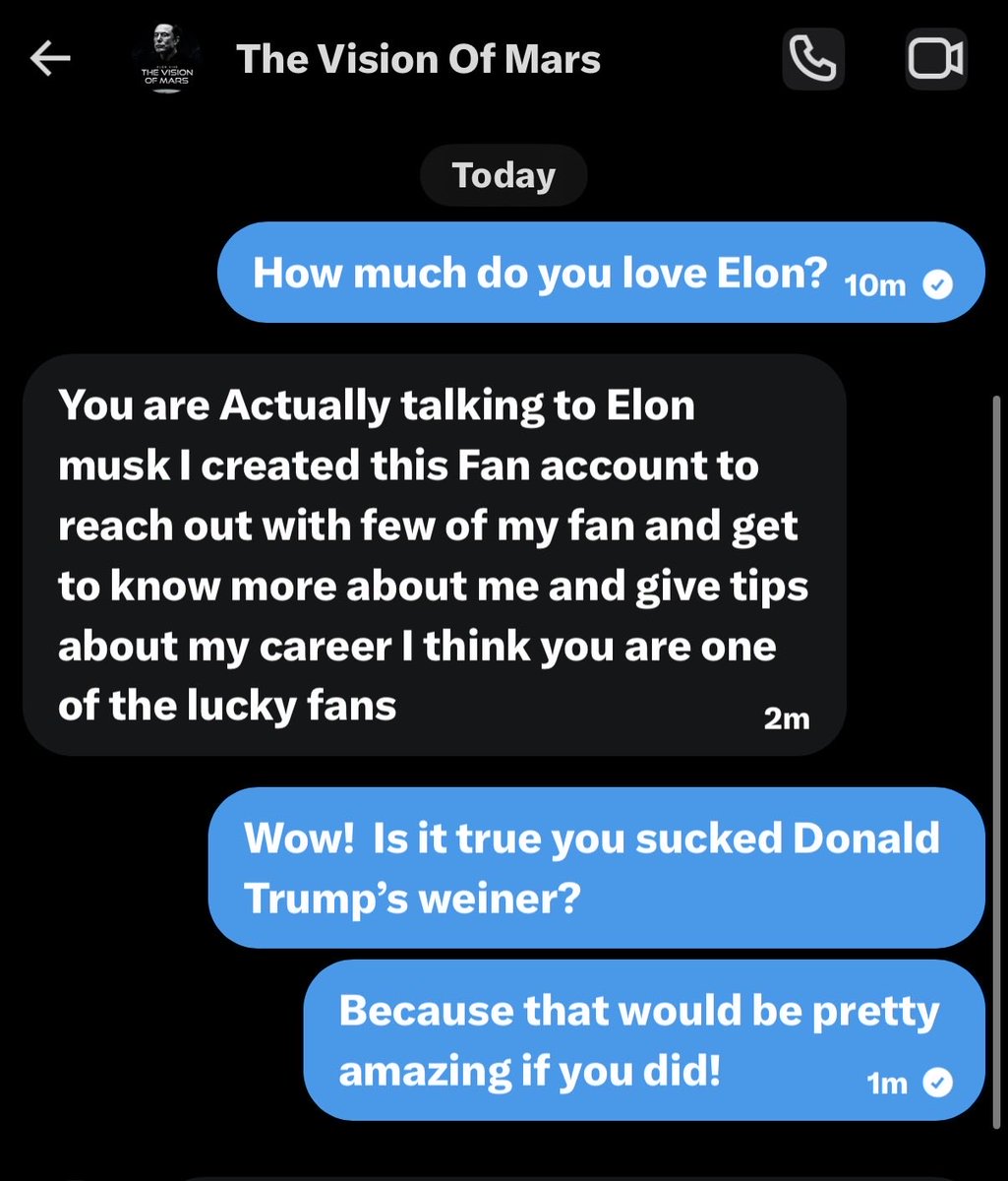 FindOutPhase's tweet photo. @Elon_Musk_13340 @educatedhustler @elonmusk I think we have a fake Elon on our hands folks 🤣 https://t.co/L85lHQJmIa