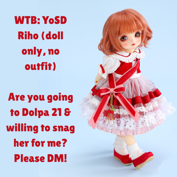 honooko's tweet photo. WTB: 幼SDりほ！りほを購入したいので、＃ホームタウンドルパ京都21　に行かれる方は、ぜひDMをださい！🙏　＃幼SDりほ　＃volks https://t.co/CvvUbtvtmn