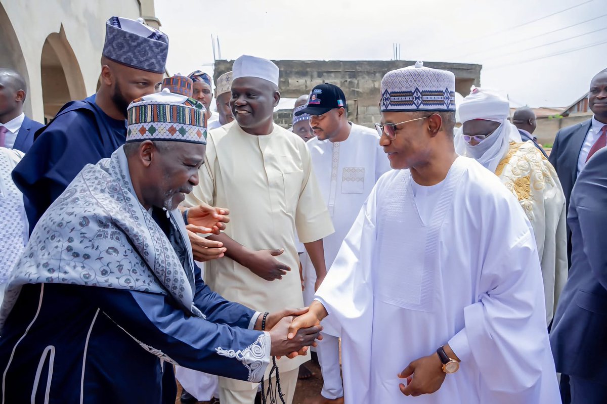 Better_Kaduna's tweet photo. PHOTO NEWS: H.E Governor Uba Sani alongside his colleagues @ProfZulum and @RealAARahman, took time to engage the Hausa Community at Shasha Market, Ado Ekiti, ahead of the Ekiti State Governorship Election. 

#EkitiDecides2026