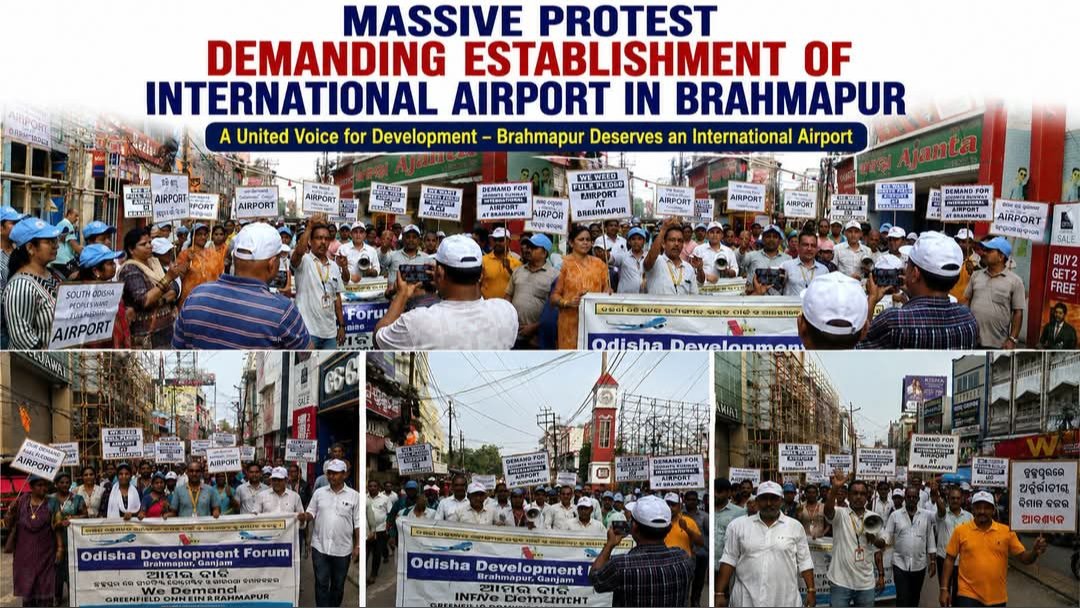 ElectionDynamix's tweet photo. 5 million people of Ganjam have been demanding a Greenfield Airport at Berhampur for more than a decade, but the Odisha Govt &amp; the @MoCA_GoI  &amp; @AAI_Official are indifferent. Why should the public even agitate for a public infra project? @CMO_Odisha @SecyChief @RamMNK @PMOIndia https://t.co/CAykfy69xm