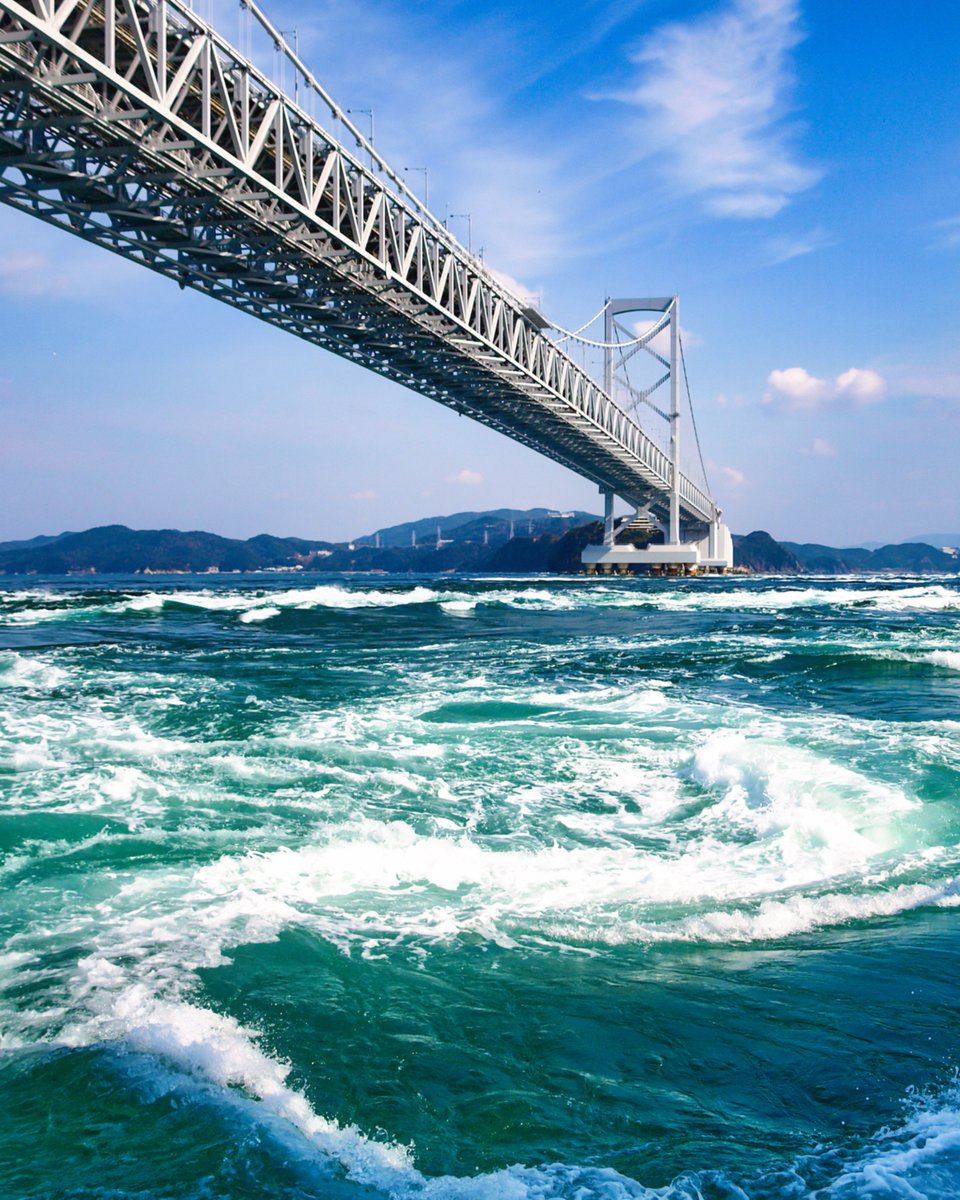 donnyjkimball's tweet photo. Not to be confused with the beloved shinobi and Jinchuriki of the Nine-Tailed Fox, Kurama, the city of Naruto in Tokushima Prefecture is home to some of the world's most intense whirlpools.

The powerful vortices form in the narrow Naruto Strait between Shikoku and the island of Awajishima and are the result of an enormous amount of water being forced through the small passage at high speeds.

After seeing them up close via the glass-bottomed Aqua Eddy or the Uzu-no-Michi Walkway that extends beneath the Great Naruto Bridge, swing by some of Naruto's other allures.

There's the ever-epic Otsuka Museum of Art right there in Naruto Park, as well as Ryozen-ji, the first of 88 temples on Shikoku's famed Ohenro pilgrimage.