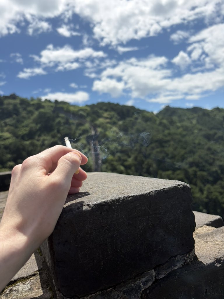 hot_v2's tweet photo. Chinese cigs on the great wall. Its only downhill from here im afraid. https://t.co/YeAzkroX8A