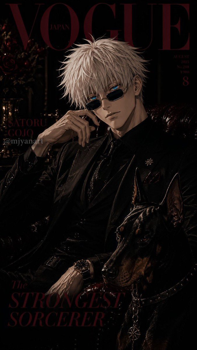 mjyanart's tweet photo. VOGUE style ✨

🖤Art by @mjyanart 

#jujutsukaisen #satoru #suguru #anime #wallpaper https://t.co/0e54gaJWvH