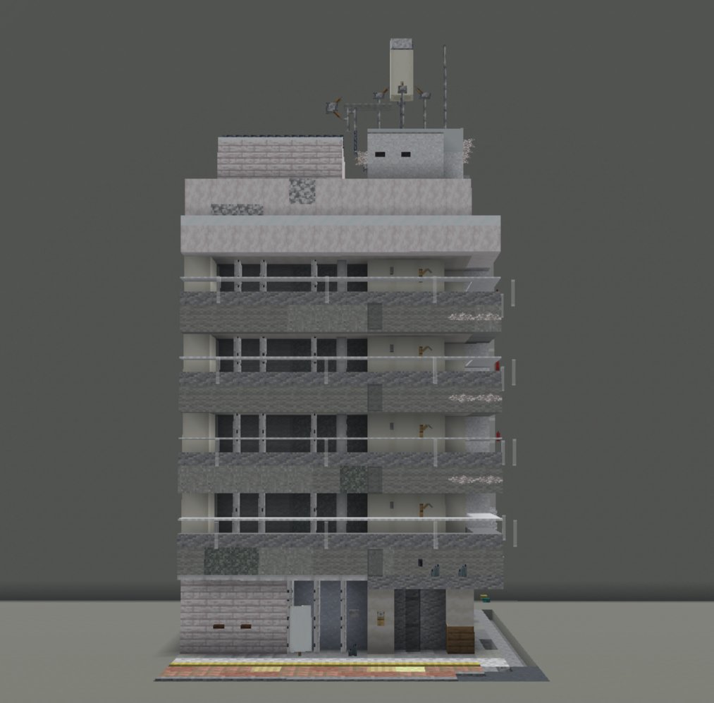 Ousama16227's tweet photo. 雑居ビル
#minecraft建築コミュ #Minecraftbuilds #CITYEXPO2026 https://t.co/dS2YURkAaR