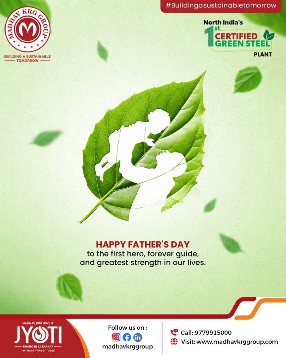 MadhavKRGGroup's tweet photo. A father’s love is the foundation of strength, guidance, and inspiration. ❤️👨👧👦
Happy Father’s Day to all the incredible dads who lead with love and resilience.
.
.
#HappyFathersDay #FathersDay2026 #Fatherhood #FirstHero #ForeverGuide #StrengthAndSupport #MadhavKRGGroup #JyotiTMT https://t.co/MGupUDKLkO