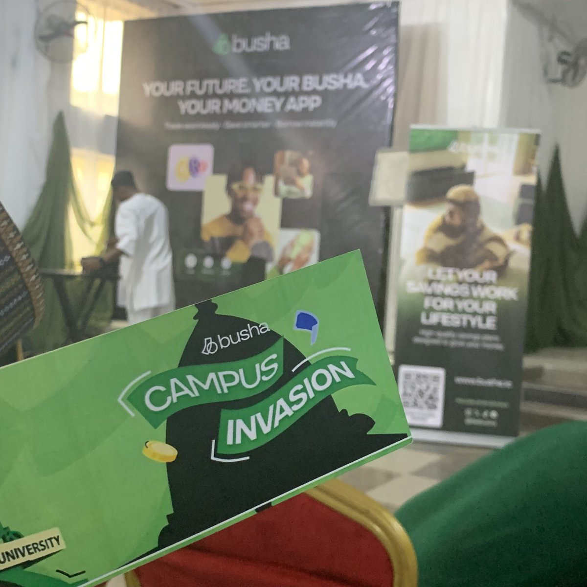 bin_abdou1's tweet photo. It’s a honor being present at the @getBusha Campus Invasion. Happening today at ABU Zaria. I look forward to an unimaginable and a great event that’s about to unfold. 
#BUSHAUI https://t.co/EduIBPWQ6t