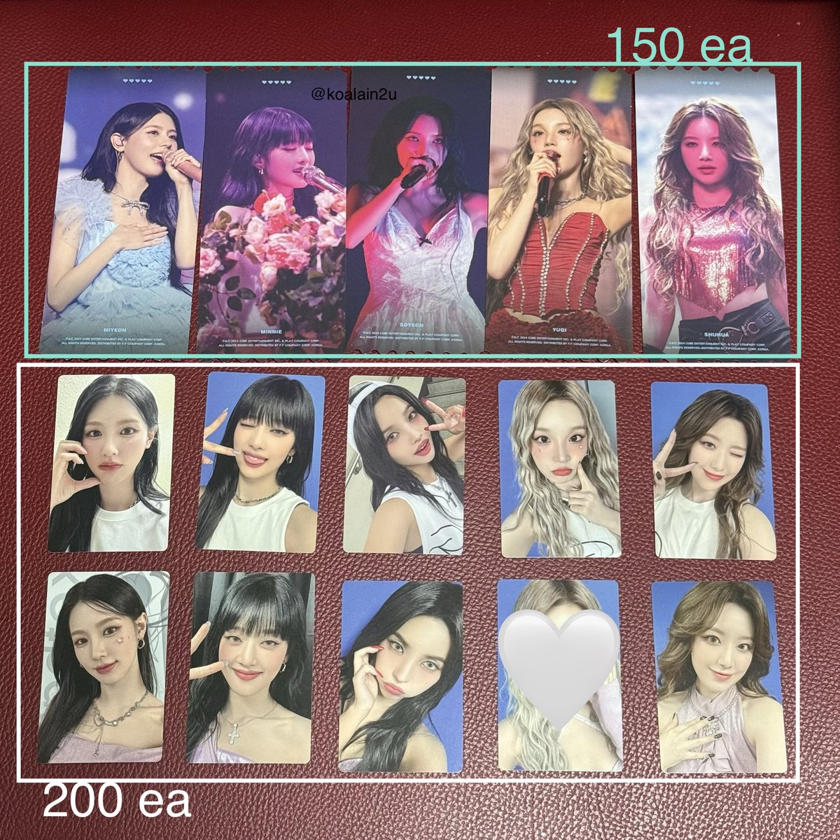 koalain2u's tweet photo. - wts/ขาย -

2023 (G)I-DLE world tour [I am FREE-TY] in Seoul
📦 free shipping if total > 500 baht

#ตลาดนัดidle #ตลาดนัดไอเดิล #ตลาดนัดgidle
아이들 idle photocard pc 구매 판매 wtb wts sell buy 포토카드 https://t.co/mX2CQOf1LW