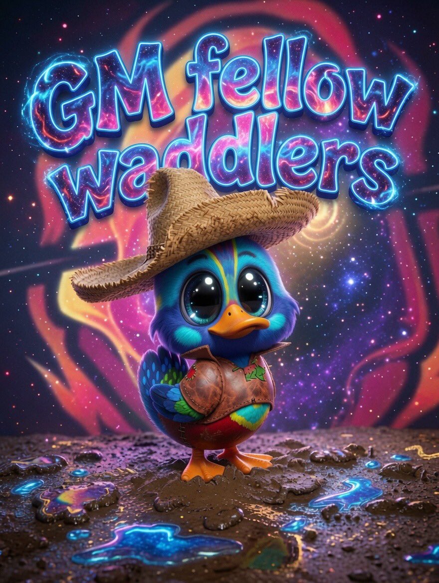 NftsNiel's tweet photo. GM fellow waddlers 🦆

Zoro rolled outta bed lookin like the ultimate cosmic cowboy this morning and I had to share. 
Hope this little guy kicks your day off with some good vibes. 
What’s everyone up to today?​​​​​​​​​​​​​​​​​​​​​​​​​​​​​​​​​​​​​​​​​​​​​​​​​​

#stayyucky #staytuned