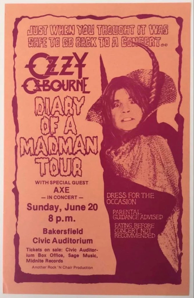 OzzyOsbourne's tweet photo. June 20, 1982
Bakersfield, California - Eating Before Concert Not Recommended https://t.co/sQxpNq2HbA