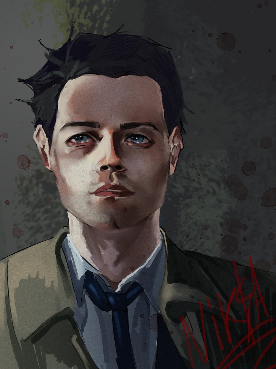 NikSSSa_'s tweet photo. Cas art from #supernatural #castiel #art���ㅤㅤㅤ https://t.co/SiuaqA10K3