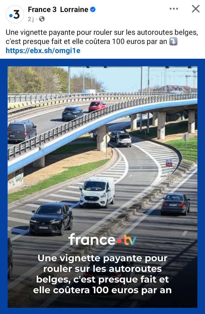 justofly's tweet photo. La BELGIQUE 🇧🇪 veut faire payé tous les étrangers qui traversent ses autoroutes, okay la France 🇨🇵 ainsi que l'Allemagne, le Luxembourg devront faire pareil, que les autres pays! #Autoroutes #Belgique
@EmmanuelMacron @SebLecornu @AssembleeNat @Senat https://t.co/OUKZED5uRD