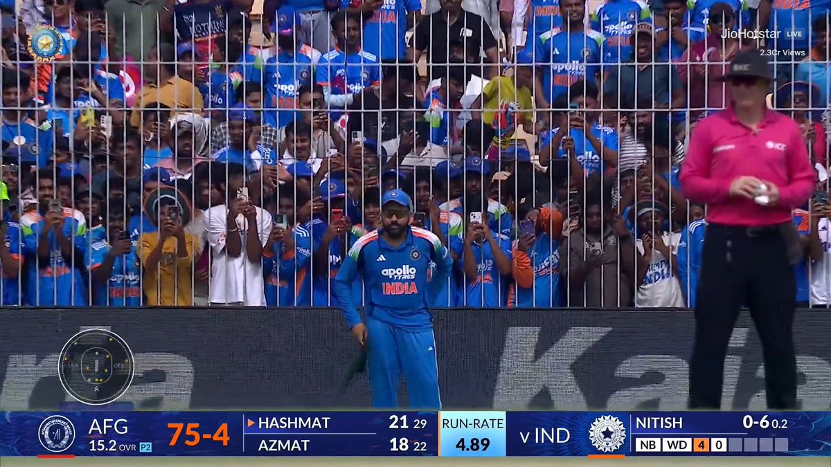 CricCrazyJohns's tweet photo. CHEPAUK CROWD CHEERING "Rohit, Rohit, Rohit" 🔥 https://t.co/ltBE3buO5C