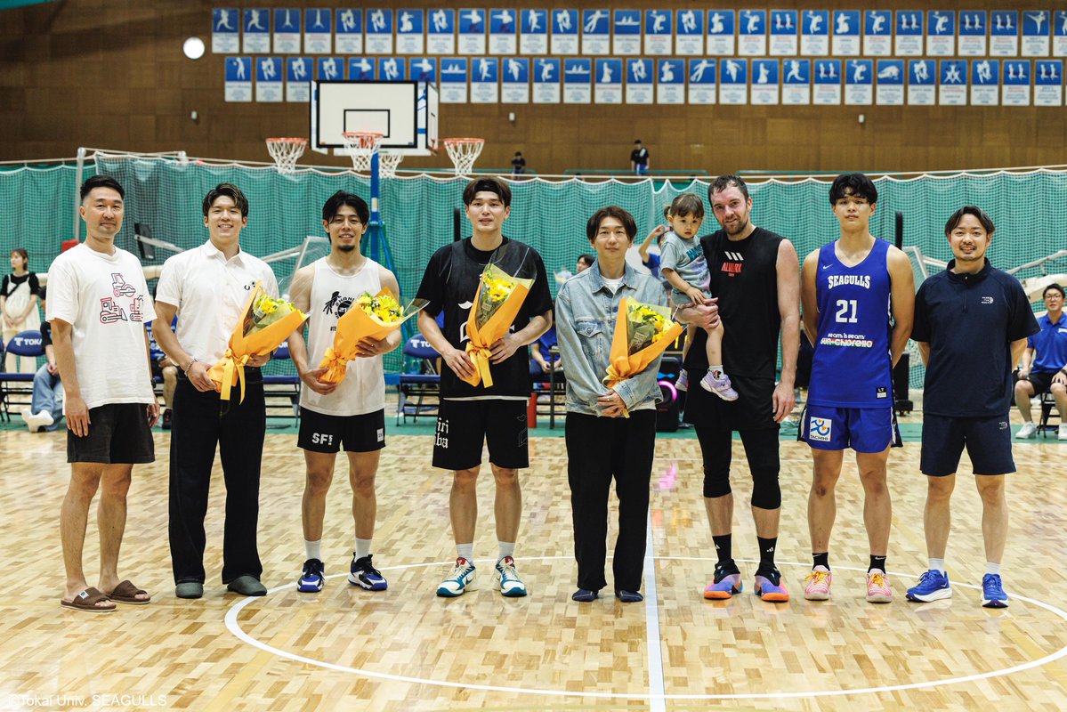 TOKAI_SEAGULLS_'s tweet photo. 【試合情報】
OB戦2026

東海大学　７１ ー ４８　OB (GOLDEN SEAGULLS)

たくさんのご来場とご声援ありがとうございました！

#TokaiSEAGULLS
#大学バスケ https://t.co/Uhc3Nhb6KY