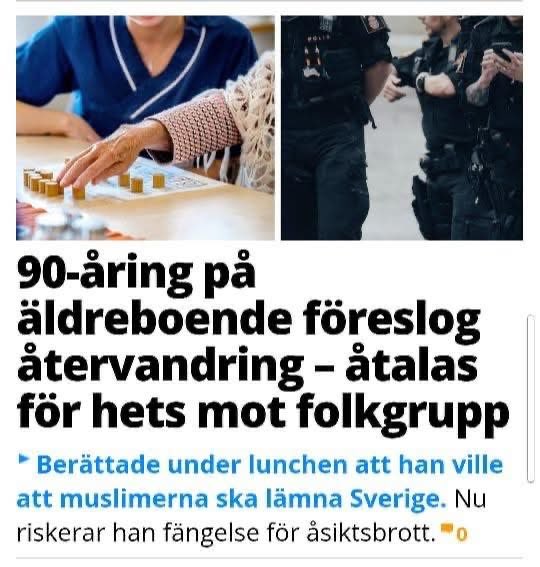 LarsWesterberg7's tweet photo. En man i 50-årsåldern från Göteborg, åtalas nu vid Göteborgs tingsrätt
misstänkt för HMF. Att åtala en 90-åring för hans åsikter, så J*a sjukt
Sveriges totalt havererade "rättsväsende (för vem?)" Måste göras om nu https://t.co/xk5IlWn9Ge
