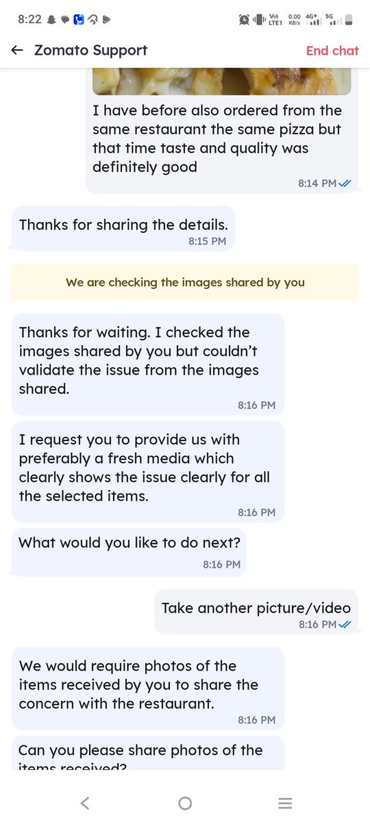 spookyahana's tweet photo. When I asked them to help me out and raise the complain the simply shut it down (2/4) @zomato @zomatocare https://t.co/L80C39qqqa