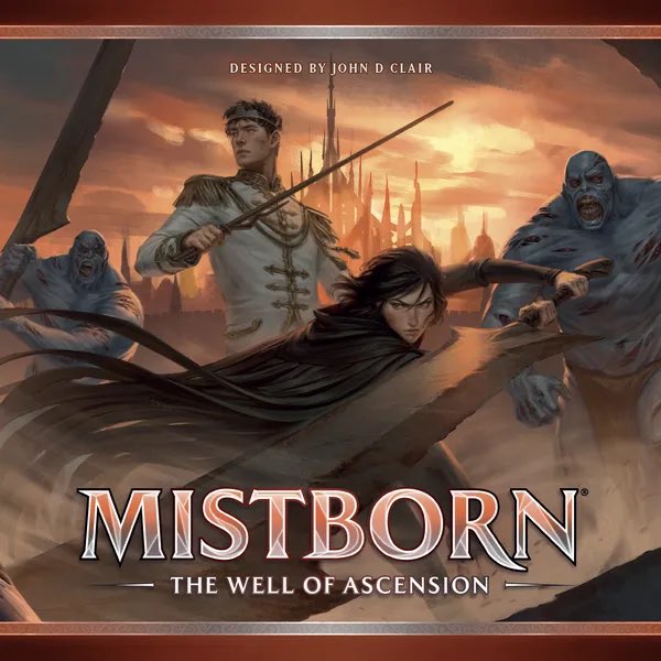 Cosmere16Pod's tweet photo. Por fin tenemos la imagen de la portada de la expansión del juego de construcción de mazos de Mistborn, El pozo de la ascensión, juego de Brotherwise games y que llegará esta año en inglés https://t.co/TEidXPDxyL