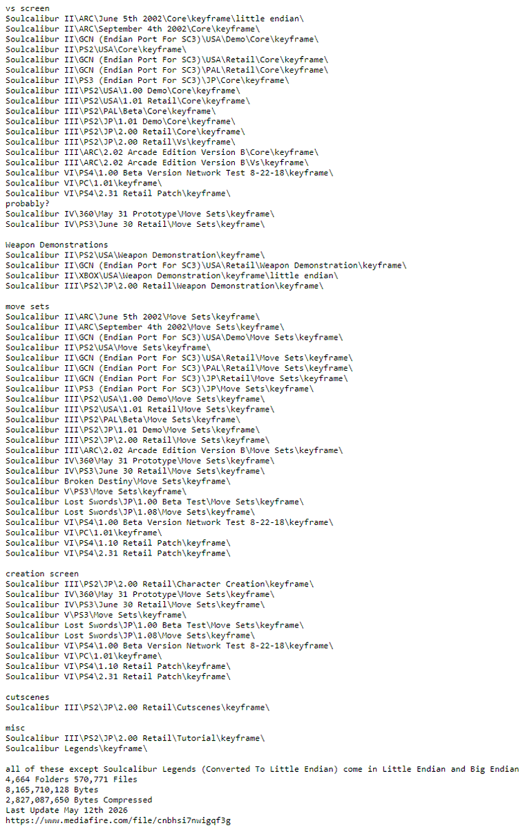 revampedtele's tweet photo. types of animations you can find for modding the series
in my soulcalibur animation collection dump https://t.co/UK6LohyVq5