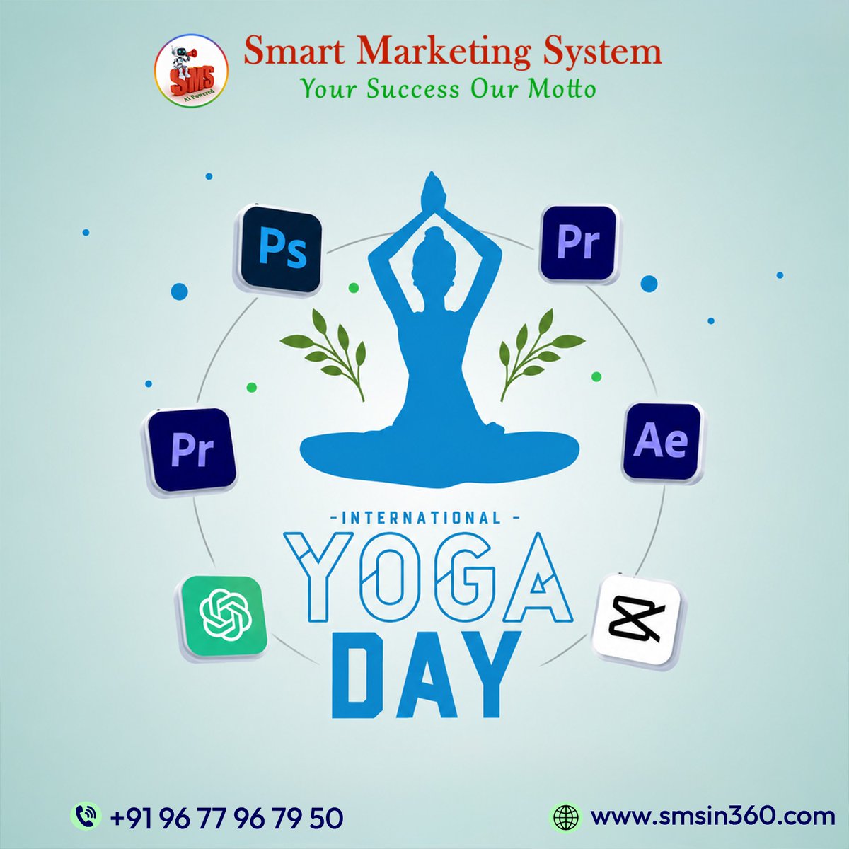 smsin360's tweet photo. 🧘‍♀️ One Mat. One Breath. One Better You.

Wishing everyone a peaceful and healthy International Yoga Day! 🌿✨

💻𝗦𝗺𝗮𝗿𝘁 𝗠𝗮𝗿𝗸𝗲𝘁𝗶𝗻𝗴 𝗦𝘆𝘀𝘁𝗲𝗺 – 𝗦𝗠𝗦
🤖Now Al Powered
🎯 Your Success Our Motto
🌐 https://t.co/rL4pdsqnGo
📱 9677 967 950

#InternationalYogaDay2026 https://t.co/NTQUUqqAgK