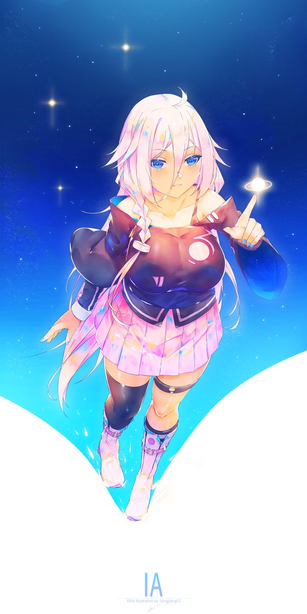 SongjiangCC's tweet photo. IA、星幕点引——🖌️🌌✨

（Good night——🌙） 

#IA #イア #VOCALOID #イラスト #illustration https://t.co/sXJfdiiKvC