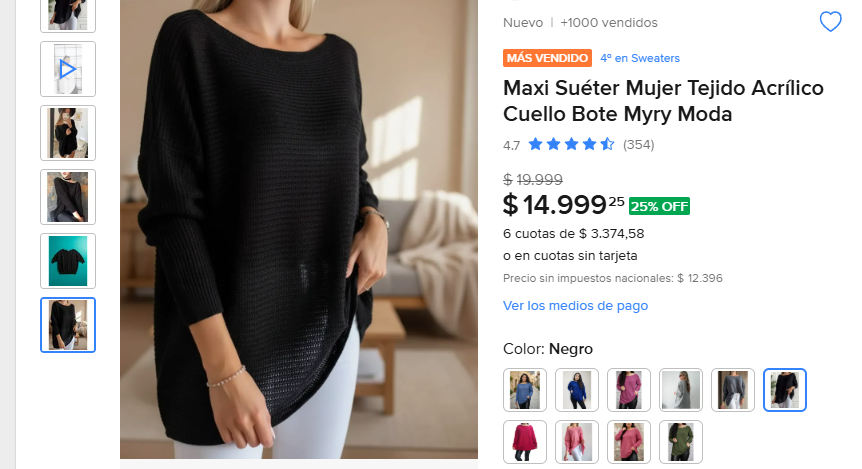 MimicReality's tweet photo. 🚨 Maxi Suéter Mujer Tejido Acrílico Cuello Bote Myry Moda. 

https://t.co/AYJdzfqmXq

$14.999.- https://t.co/NZDhfz3ZzZ