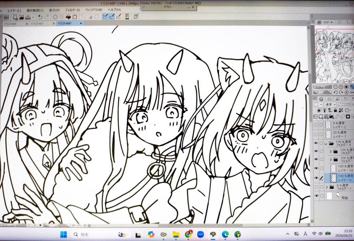 新規絵wip〜🐙🐰🦊