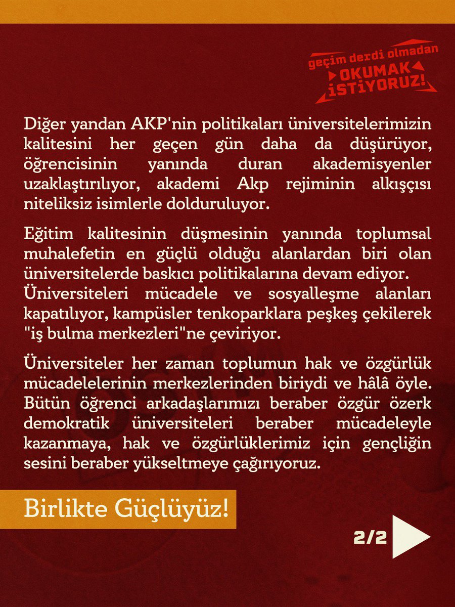 marksistfikir2's tweet photo. Sınav ve Rekabetle Değil
Dayanışma ve Mücadeleyle Geleceğimizi Kazanalım!

#tyt2026 #yks2026 https://t.co/5pB4LC9ScZ