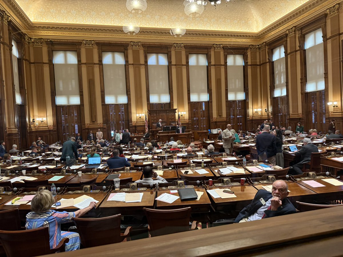 bluestein's tweet photo. House Democrats just blocked dozens of measures that would allow local governments to raise sales tax to lower property taxes. Democrats are wielding what little leverage they have during a special session that began with a threat to redraw political boundaries. #gapol https://t.co/v5cZgIfE4S