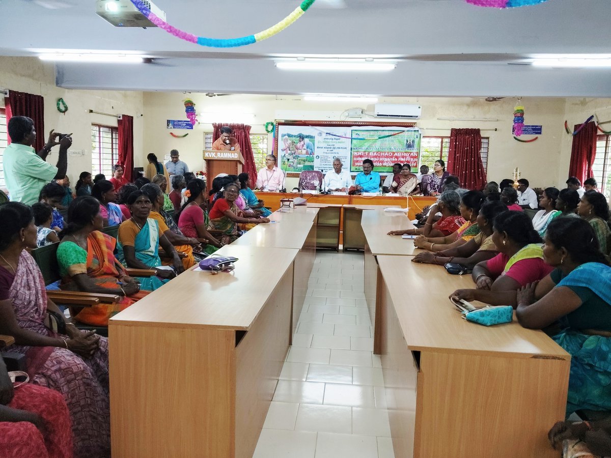 KVKRAMANATHAPU1's tweet photo. Keth Bachao Abhiyaan cum Balanced use of fertilizer programme conducted at KVK, Ramnad on 20.06.2026 https://t.co/J3mgS9wDhI