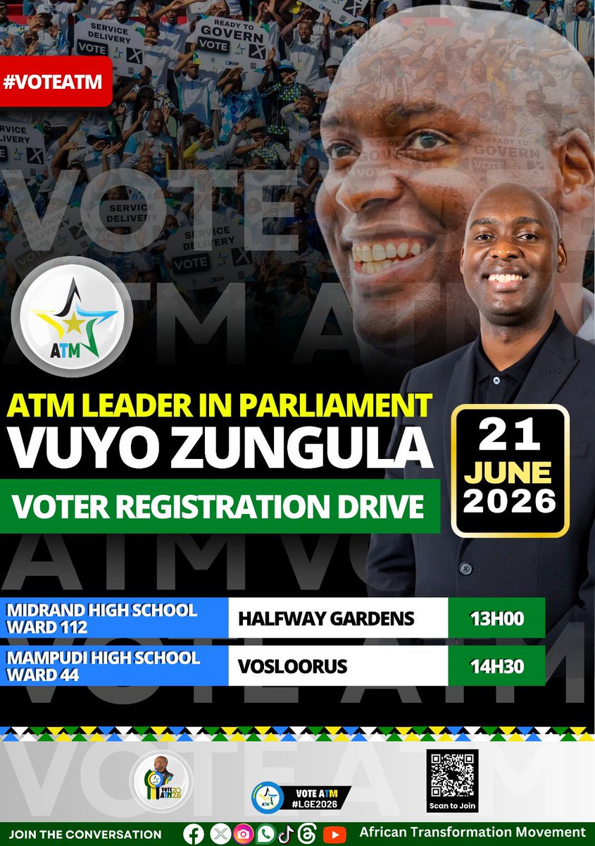 ZungulaVuyo's tweet photo. The future of this country depends on citizens who participate in electoral politics and elect leaders that serve their interests.

Please join us tomorrow in these voting stations. https://t.co/dmJw6qeAx4