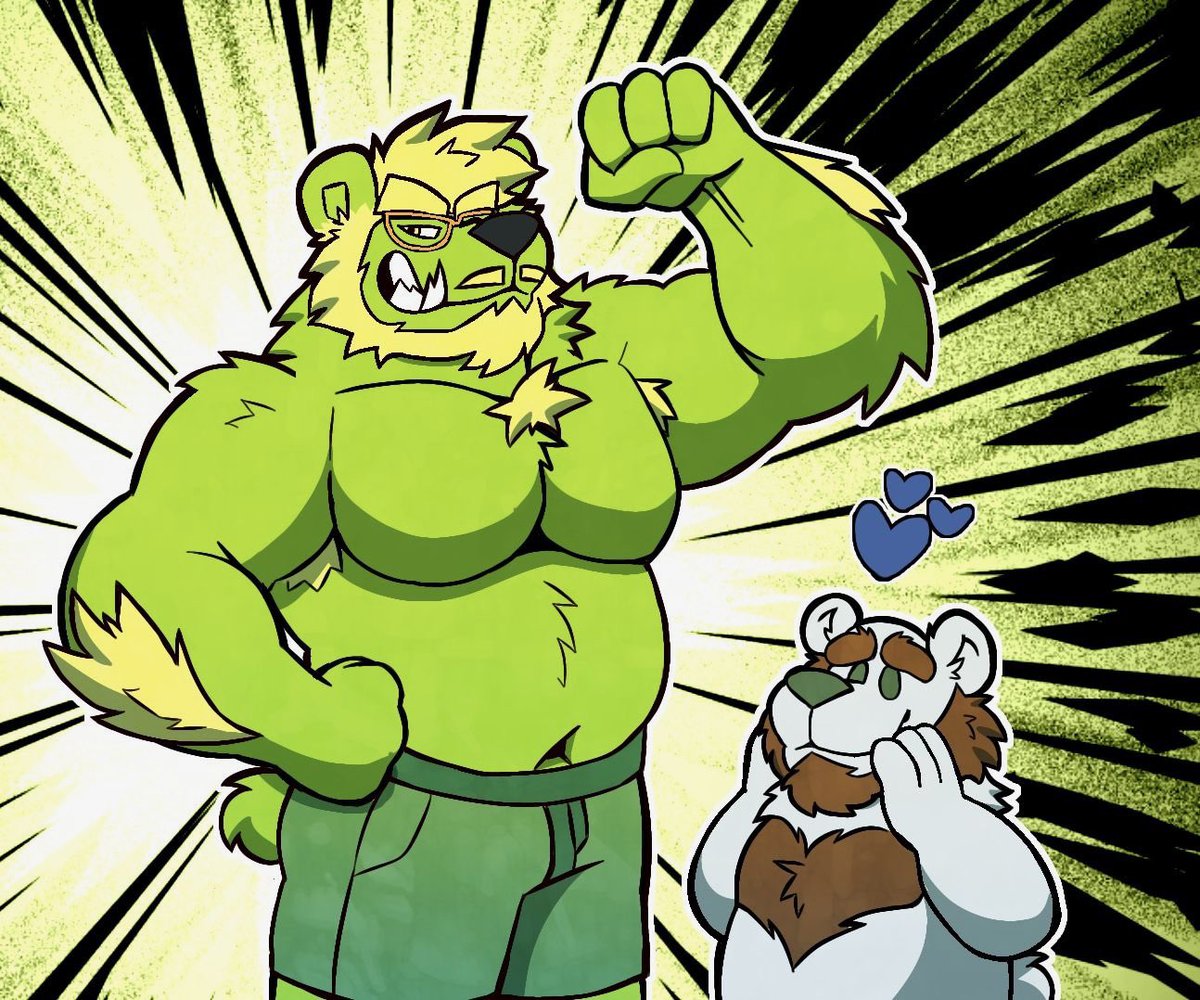 Furrolant's tweet photo. Los beneficios de tener un novio bara. @Psycub 

YCH por @barehyena https://t.co/UaQHcMtexo
