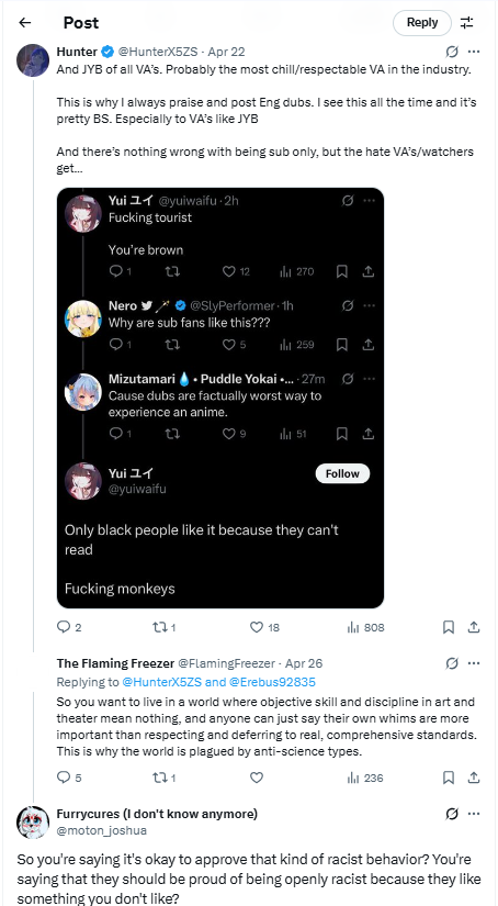 KabooseD7's tweet photo. @FlamingFreezer @Revan_Reborn_1 @PlasticFoods117 @BLACCGYE So basically you’re saying we should support racist and violent tweets like these https://t.co/ESlrNYD4K1