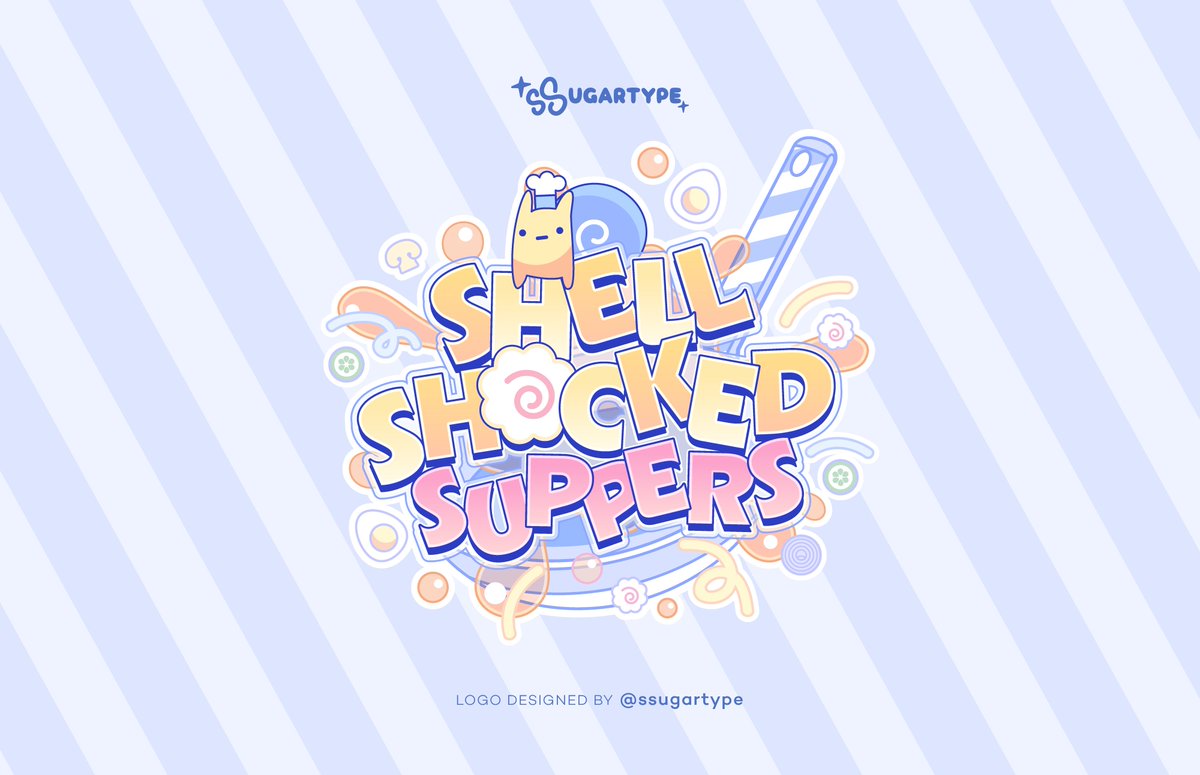ssugartype's tweet photo. Cute logo design for @mipyunvt's new collab cooking show called Shell Shocked Suppers! 🐌🍳✨Thank you for the trust!💛

#pyuncasso https://t.co/rKnk3A5K7t