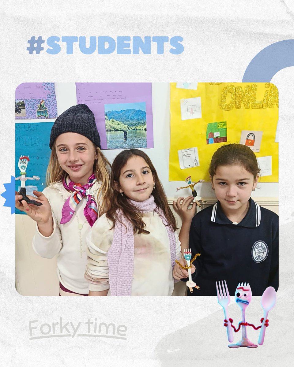 AlephSchool's tweet photo. 🔹Nuestros students de Kinder y Kids 1B estuvieron manos a la obra creando su propio Forky 🍴 Well done, little artists!👏🏻 https://t.co/yjWBEmr3ux