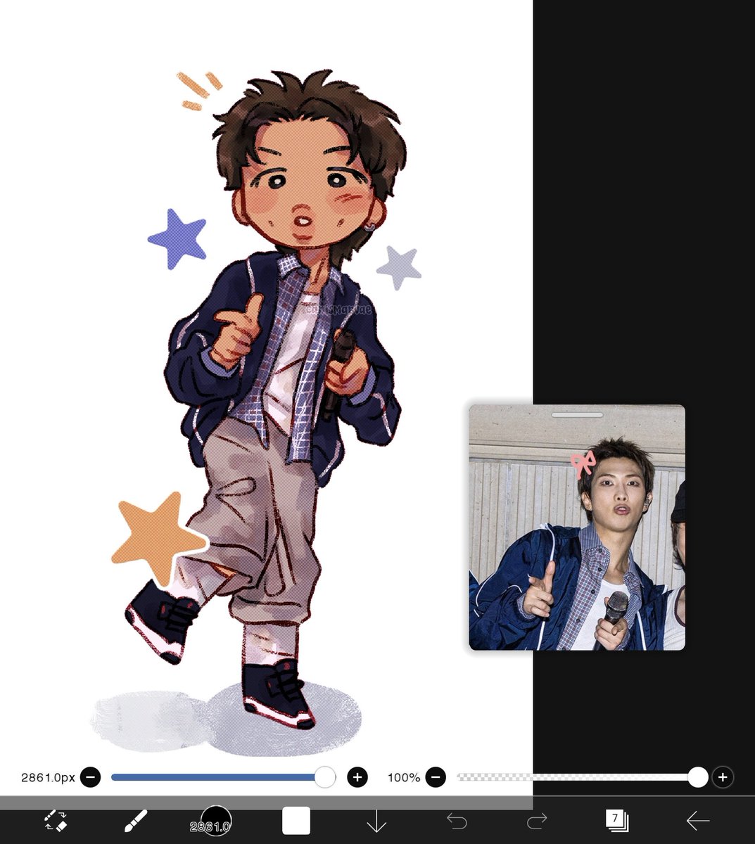 canismarvae's tweet photo. 👈🐨 #rm #btsfanart https://t.co/V34G6ylmrM