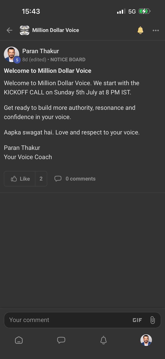 paranthakur's tweet photo. After voice coaching 190 clients 1 on 1 since @chiragbarjatya become my first client in December 2023, I have made a decision. 

I want to help 1000s of you improve your voice. 

Million Dollar Voice. Kick off July 5 on Skool @AlexHormozi #platimum https://t.co/zEOVZPRKFL