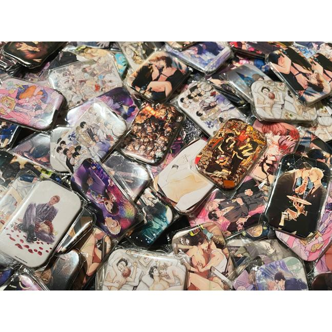 Qpa展 缶バッジ 10th Qpa展 昼寝シアン ヒーリングパラドックス 他 ◤通販◢ 「10thQpa展」 オリジナルランダム缶バッジ 2個セット