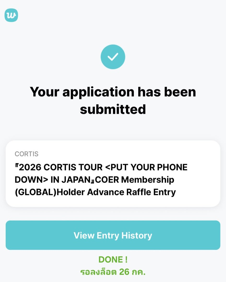 pichewa_store's tweet photo. 🌈#pichewa_lotto
『2026 CORTIS TOUR <PUT YOUR PHONE DOWN> IN JAPAN』

📢รอบมบช🌏 COER GL✨
เปิดให้ลงทะเบียนใน Weverse แล้วนะคะ
🗓19~22 มิย ⚠️ระบบปิด 21:59
หากสนใจจะไปหาเด็กๆที่ญี่ปุ่น
ลทบ.ไว้ก่อนก็ไม่เสียหาย😉
🔗https://t.co/8iDyBdB1V1

#ตลาดนัดCORTIS #ตลาดนัดคอร์ติส https://t.co/57RBlWshvQ
