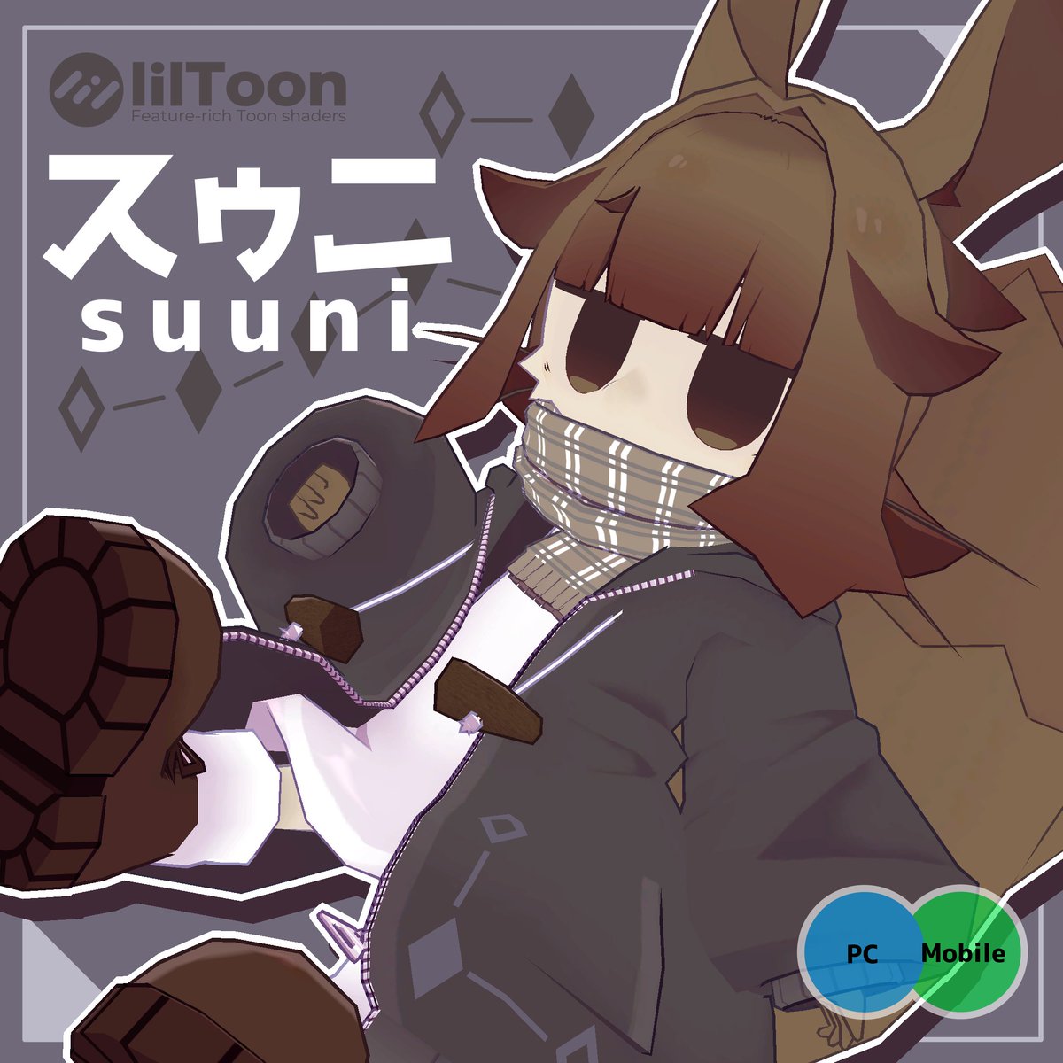 crepix's tweet photo. VRChat想定Mobile(Quest)対応アバターの「スゥニ」を公開しました！おおきな尻尾とぶかぶかのパーカーが特徴のエゾリスの女の子です！
Δ9994、Mobile版もPC版とほぼ同機能でパフォーマンスもGoodの軽量アバターになります！

拡散していただけたら自分が大変喜びます！（BOOTHリンクは↓になります��� https://t.co/AgSMzBk9MK