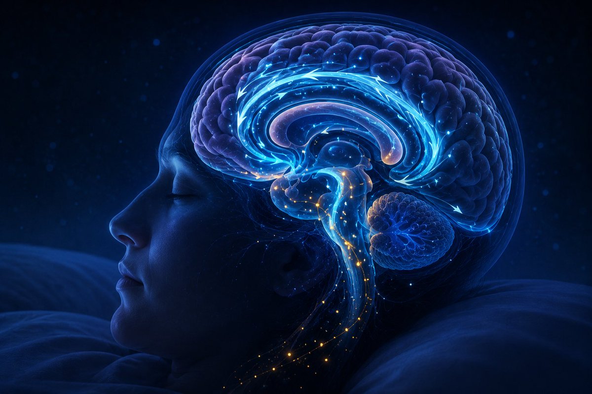 NBasoudan's tweet photo. We often think of sleep as a period of rest.
The brain tells a different story.
During deep sleep, some of its most essential restorative and clearance processes become more active, not despite the loss of consciousness, but because of it.
Perhaps sleep is not simply a pause from brain function.
Perhaps it is when some of the brain's most important work begins 🧠✨
#Neuroscience #Sleep #BrainHealth #ClinicalNeuropsychology