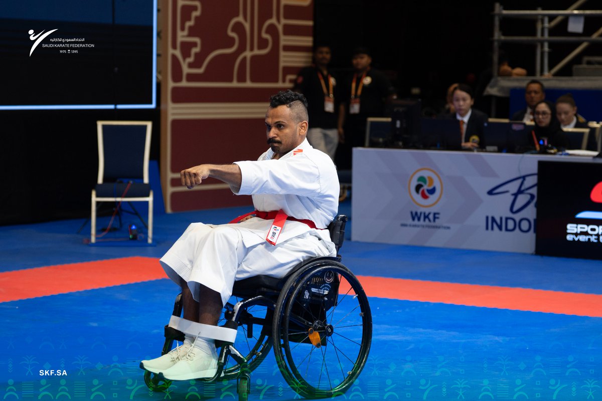 SKF2034's tweet photo. 🥋مشاركة لاعب المنتخب السعودي مالك قصادي للباراكارتيه | كراسي متحركة
#KarateBali2026 https://t.co/gbhLYPIHP3